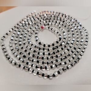 Black Bling Waistbeads 46"